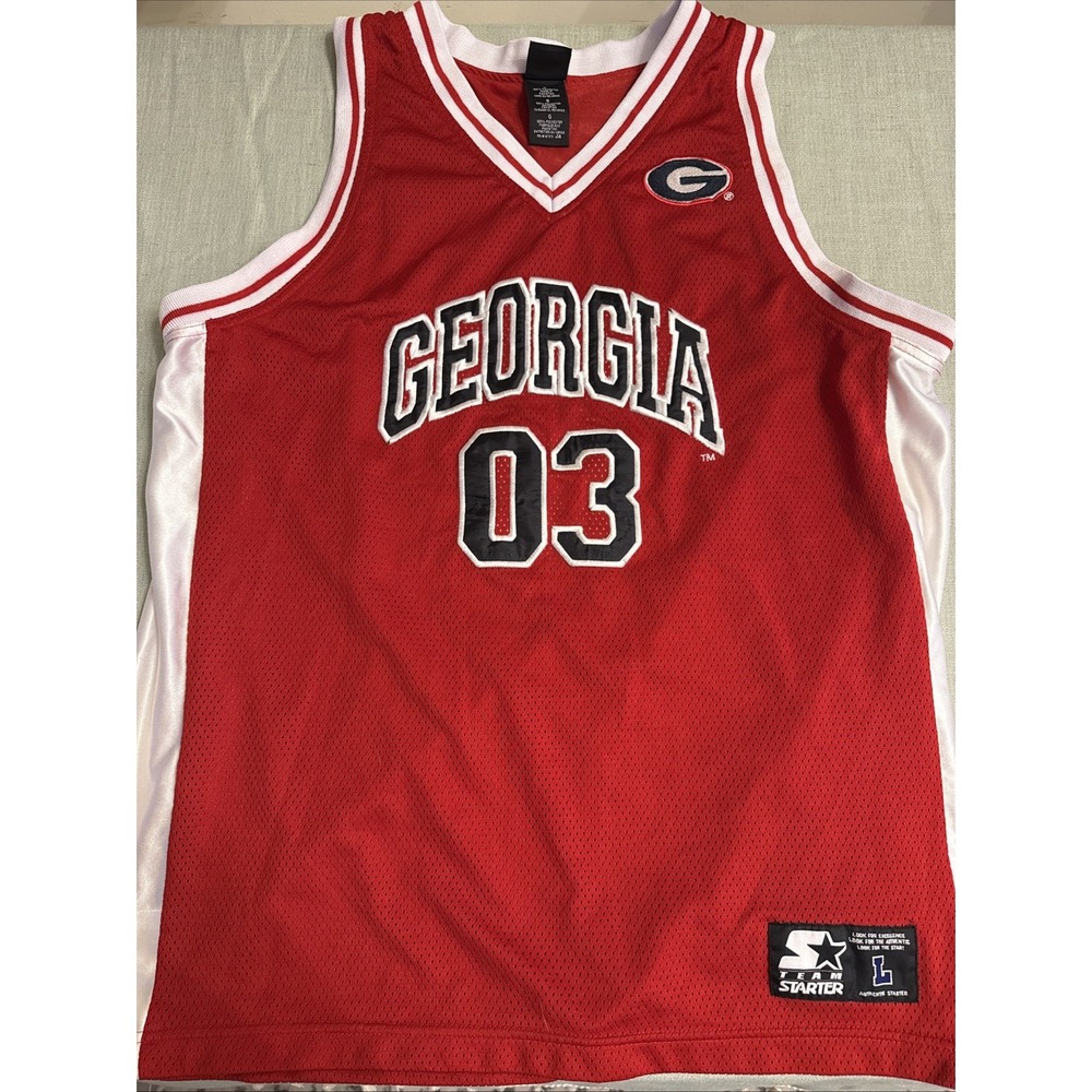 Vintage Starter Georgia Bulldogs #03 Basketball Jersey Men's Large NCAA